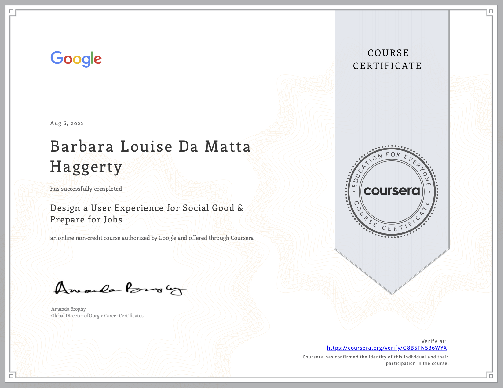 7 Coursera Certificate Design a User Experience for Social Good and Prepare for Jobs